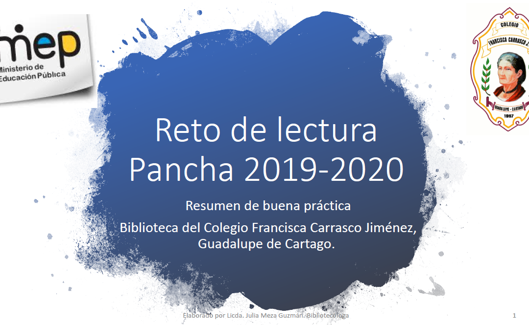Biblioteca del Colegio Francisca Carrasco Jiménez: “Reto de lectura Pancha”