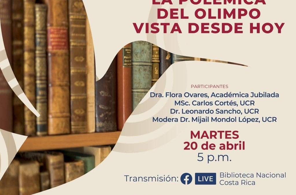 Invitación a conferencia sobre literatura costarricense