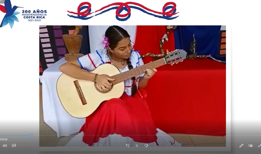 Bicentenario: Video “Guaria Morada” Biblioteca Bisaí Fernández Delgado del Liceo de Sabanillas en Acosta