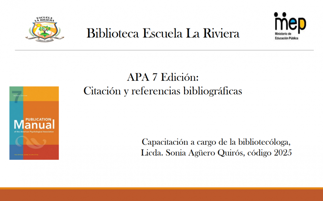 APA 7 edición: citación y referencias bibliográficas