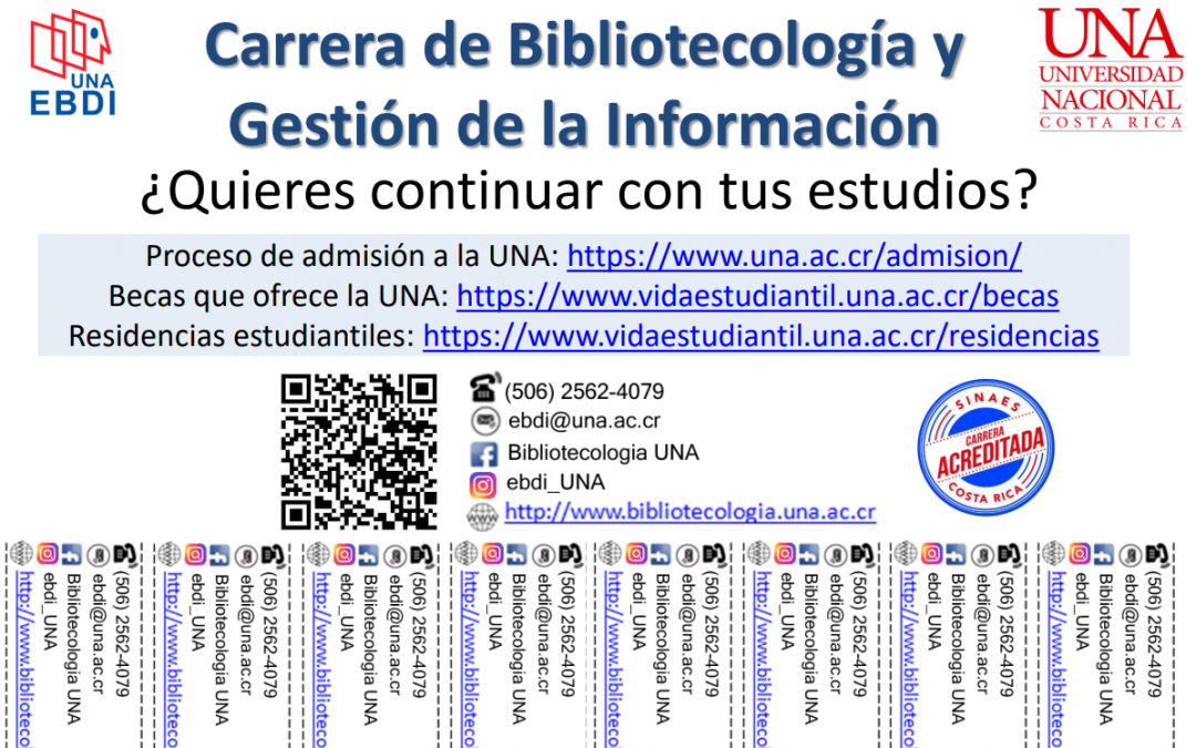 Promoción Carrera Bibliotecología EBDI UNA
