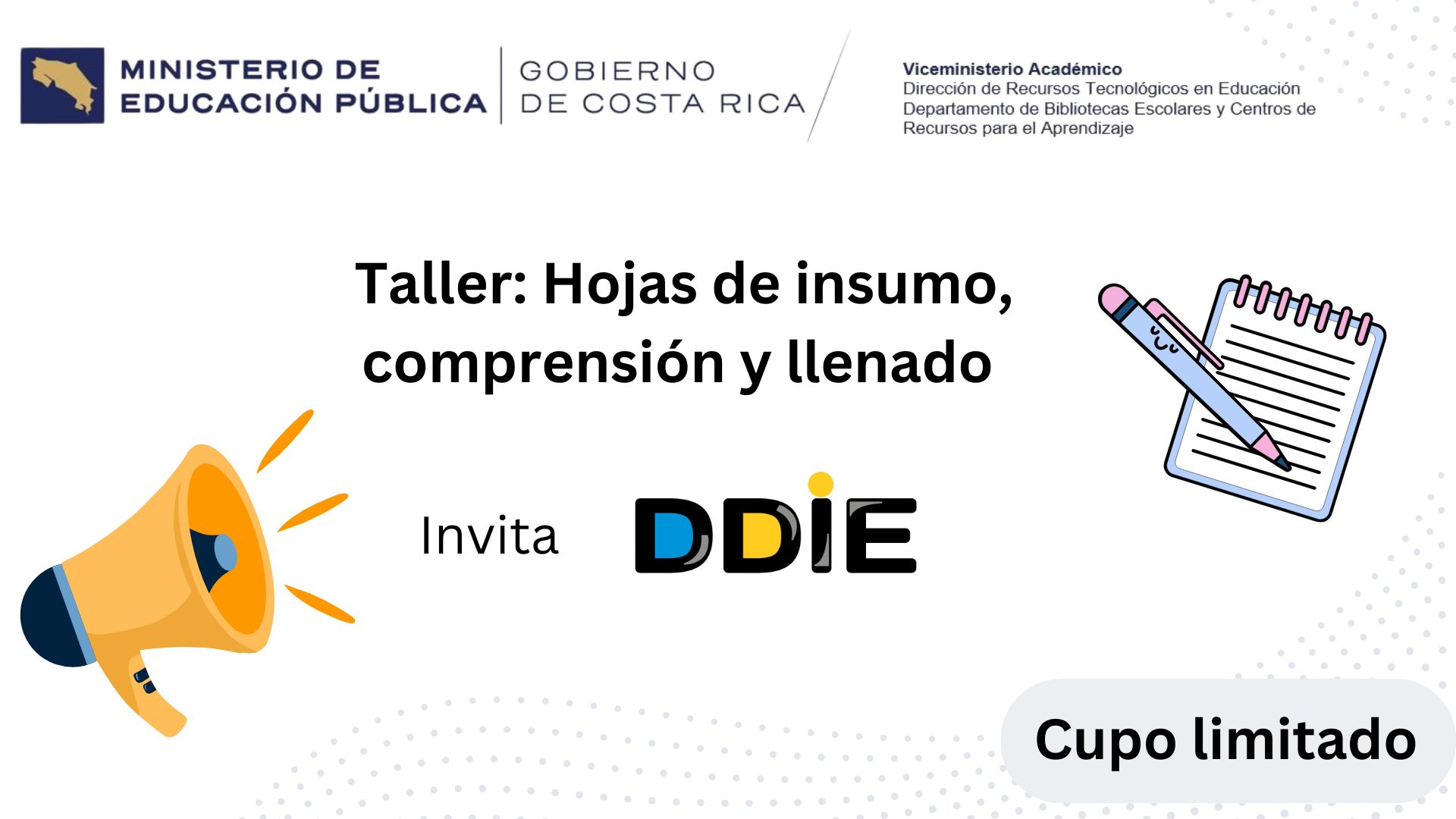 Taller Hojas de insumo, comprensión y llenado