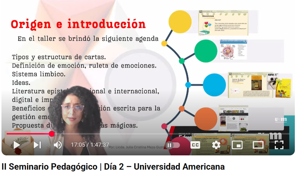 Disponible ponencia de la UAM: “Cartas mágicas: la expresión emocional e intelectual a través de la palabra escrita”