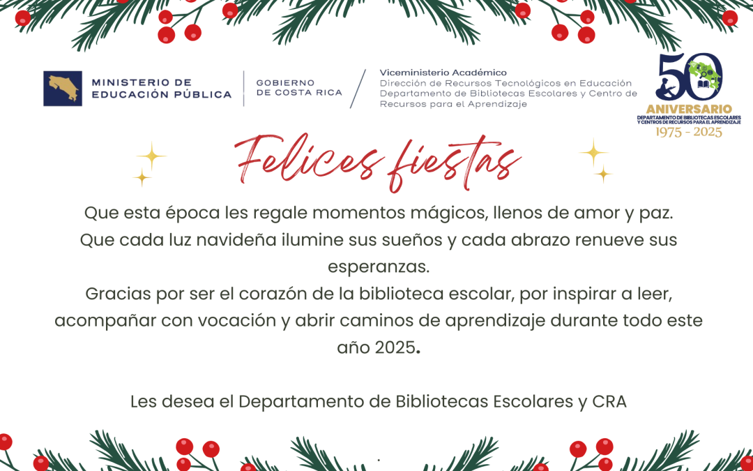 Agradecimiento y buenos deseos en este cierre del curso lectivo 2025