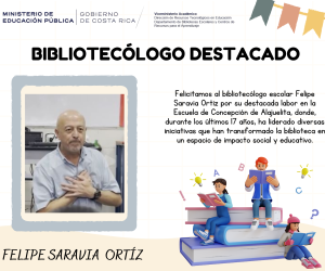 Felipe Saravia Ortíz: 17 años de dedicación en la biblioteca de la Escuela de Concepción de Alajuelita